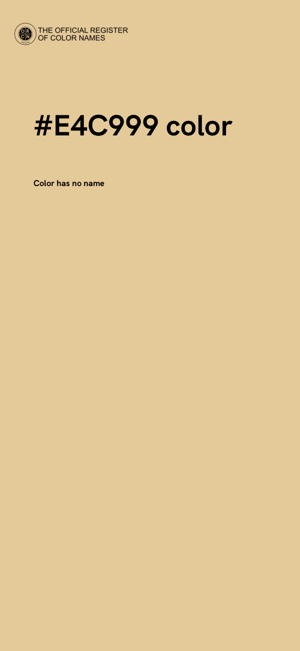 #E4C999 color image
