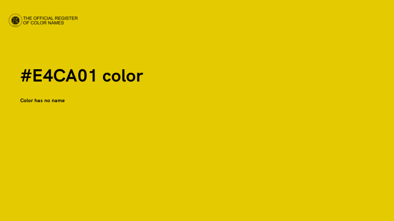 #E4CA01 color image