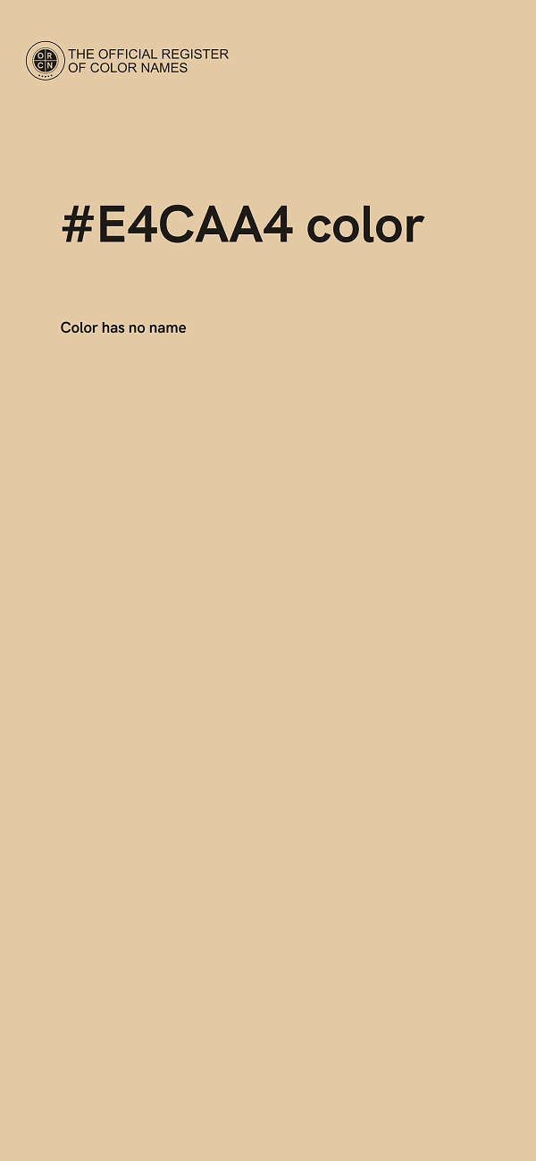 #E4CAA4 color image