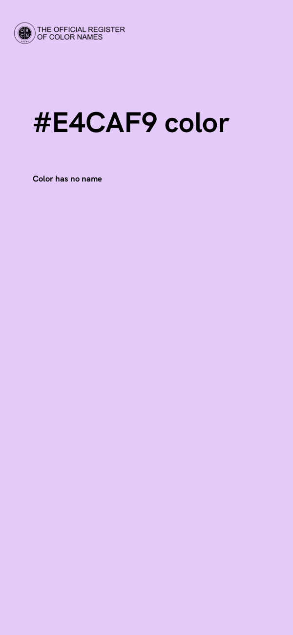 #E4CAF9 color image