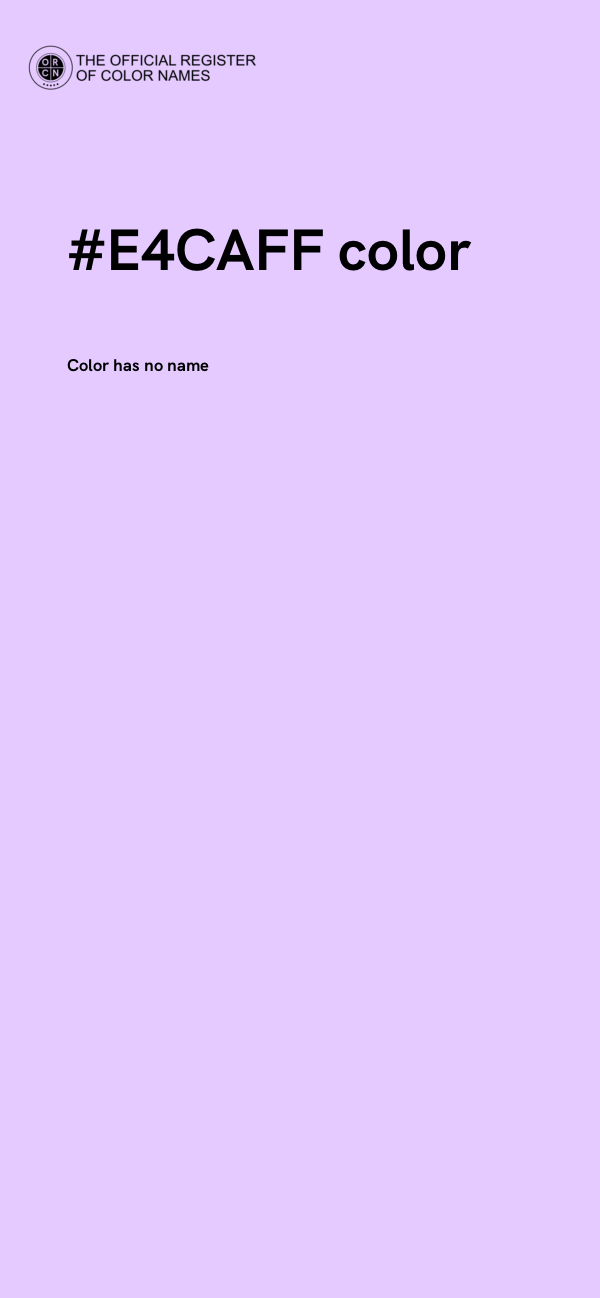 #E4CAFF color image
