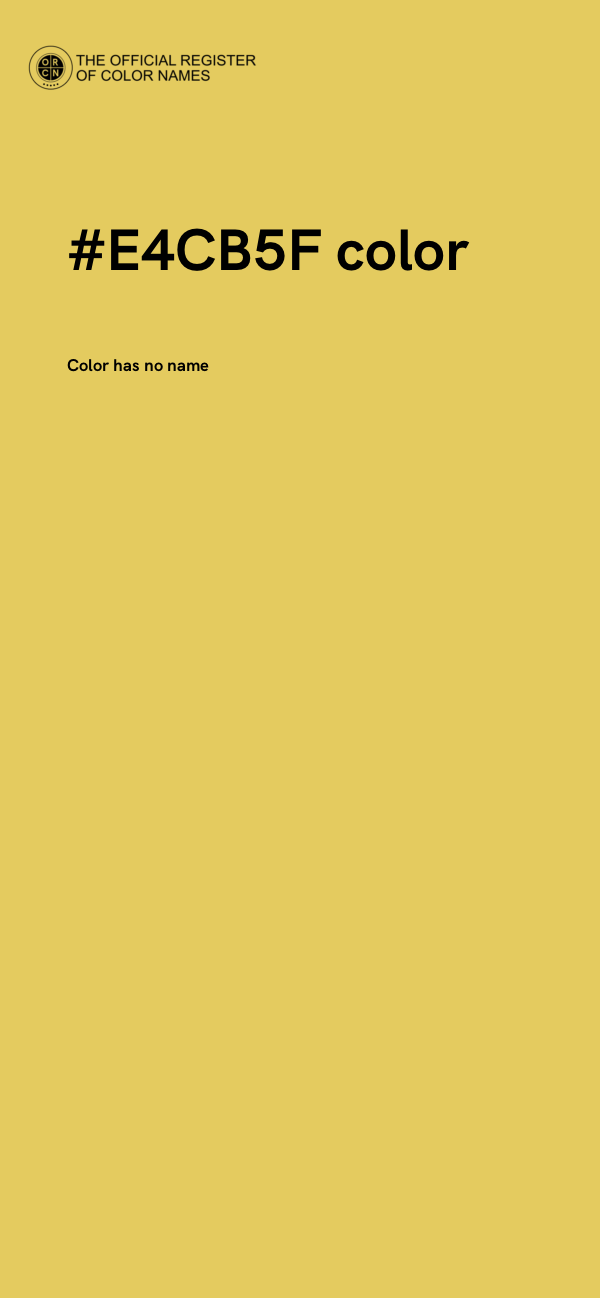 #E4CB5F color image