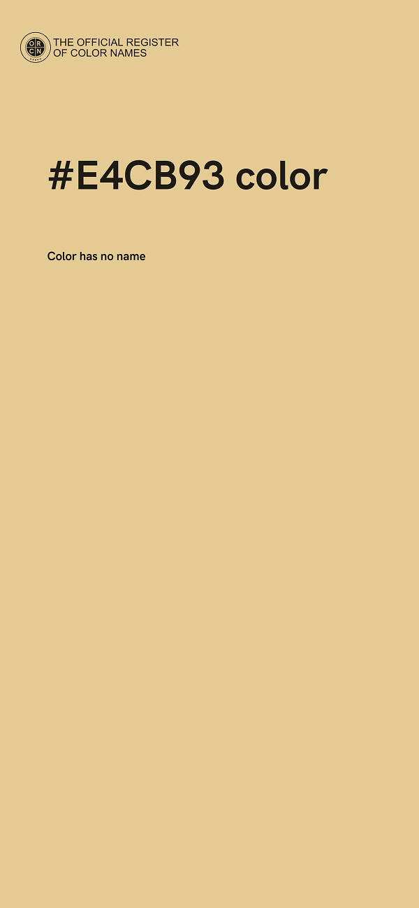 #E4CB93 color image