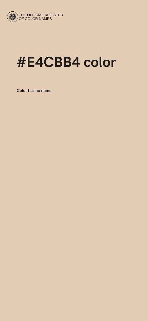 #E4CBB4 color image