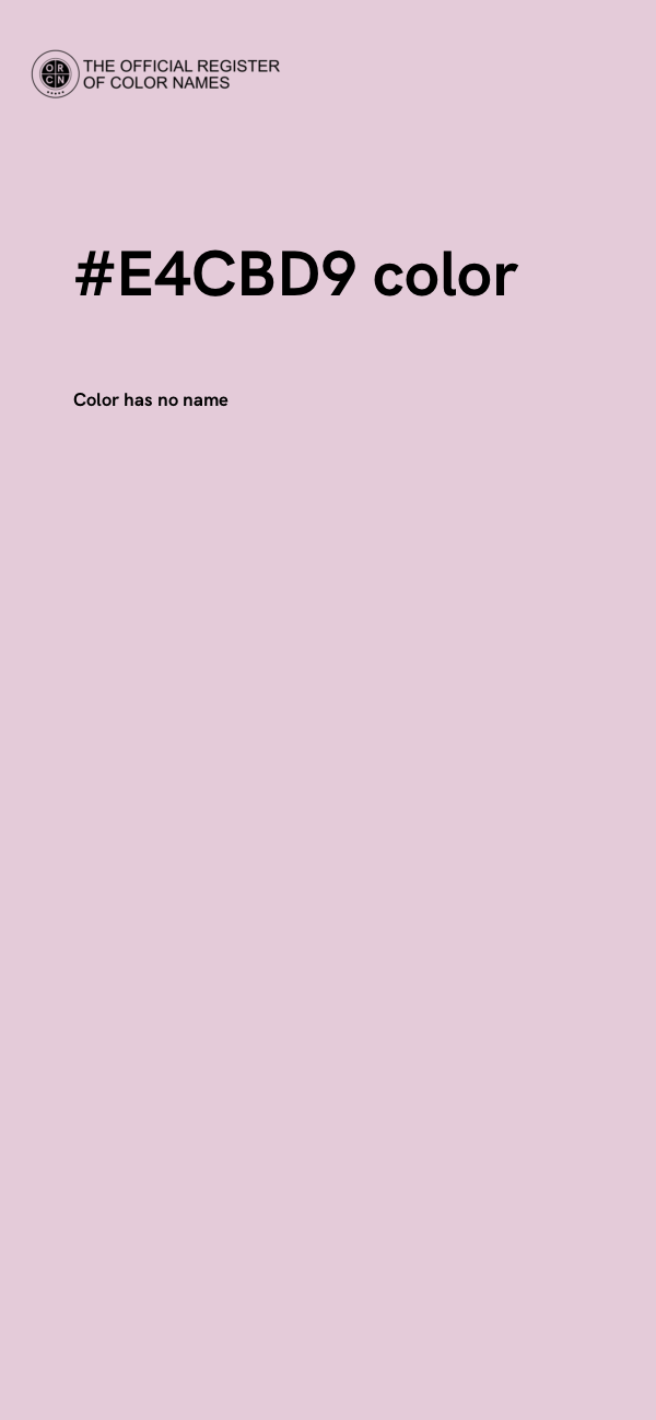 #E4CBD9 color image