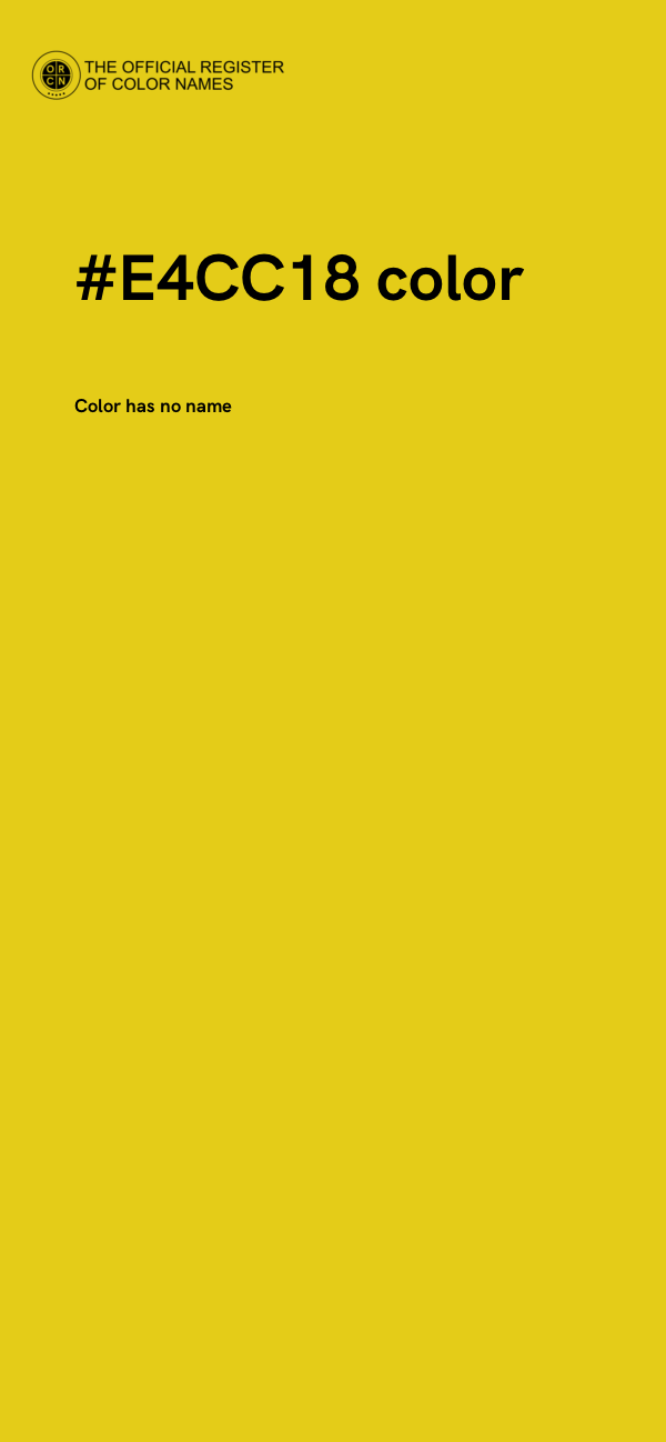 #E4CC18 color image