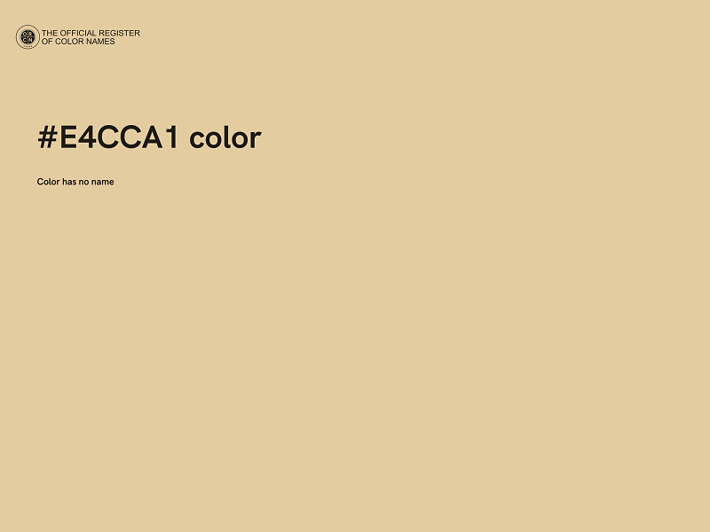 #E4CCA1 color image