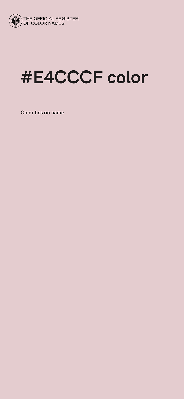 #E4CCCF color image