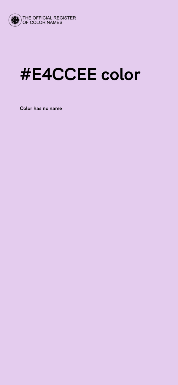 #E4CCEE color image