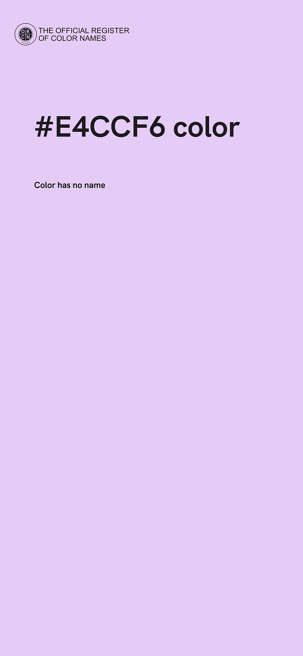 #E4CCF6 color image
