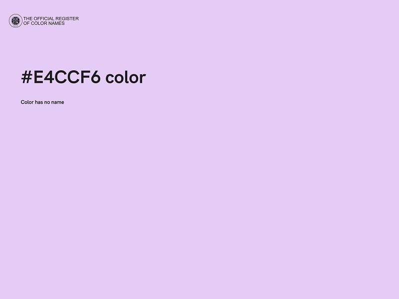 #E4CCF6 color image