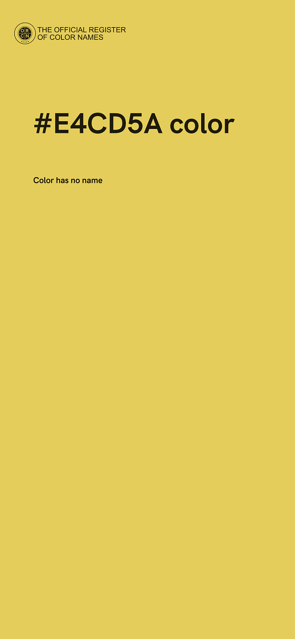 #E4CD5A color image