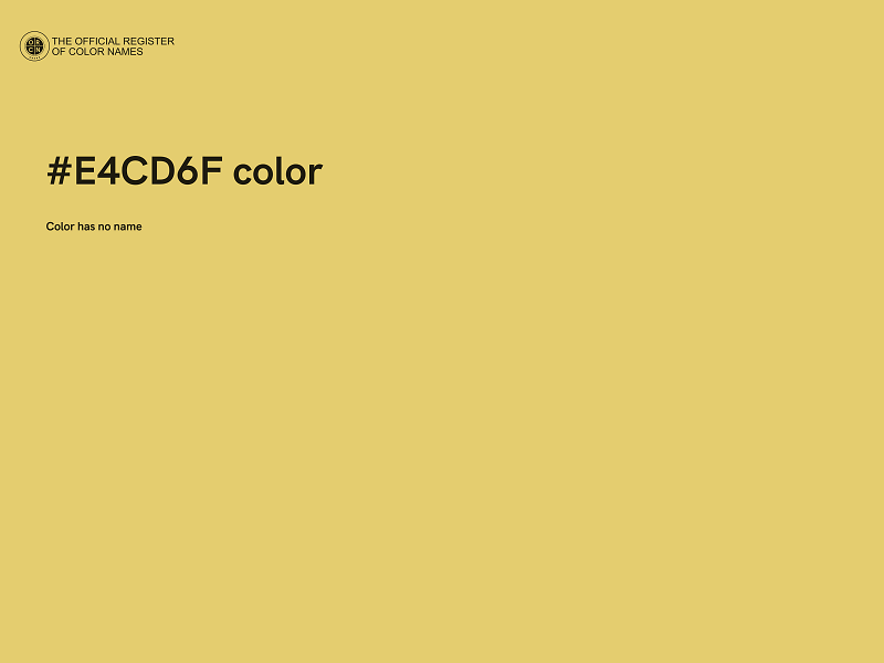 #E4CD6F color image