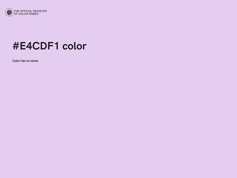 #E4CDF1 color image