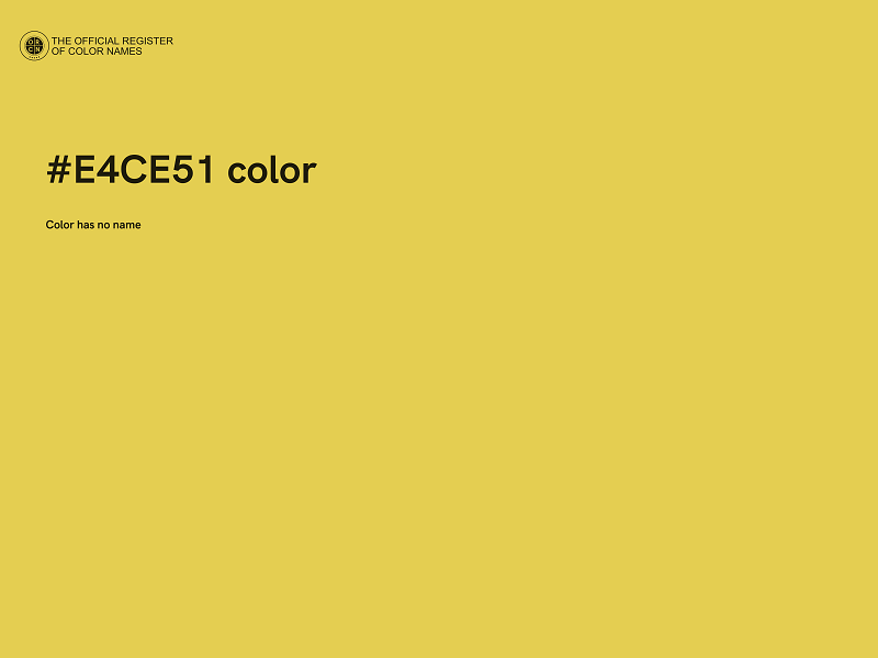 #E4CE51 color image