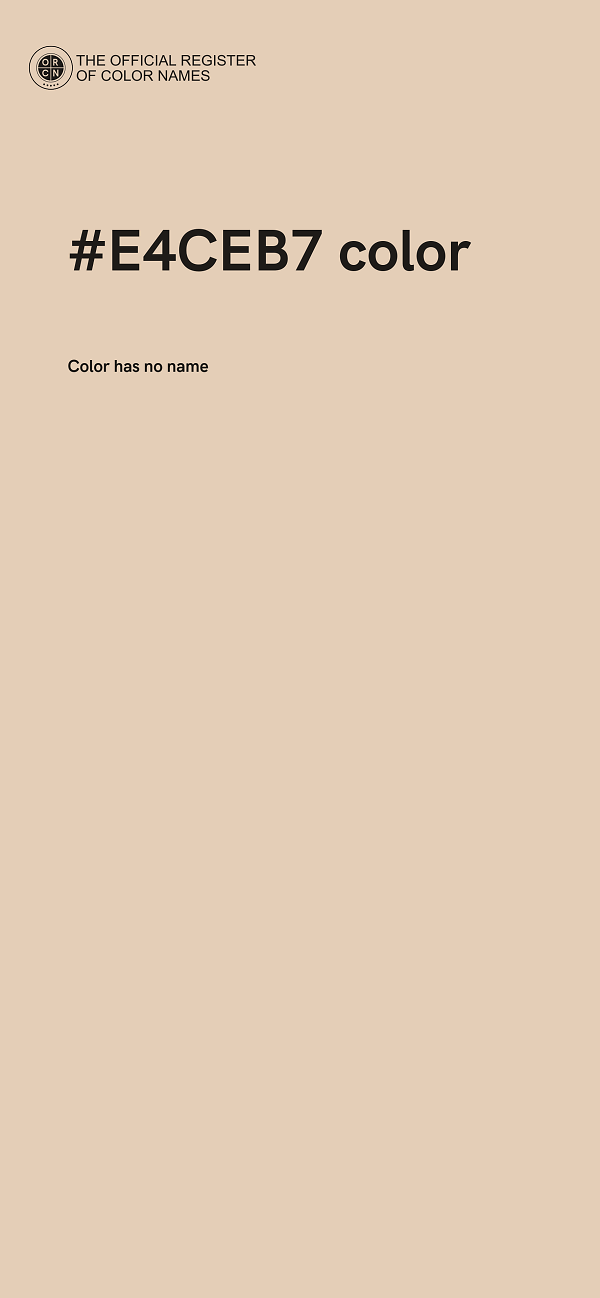 #E4CEB7 color image