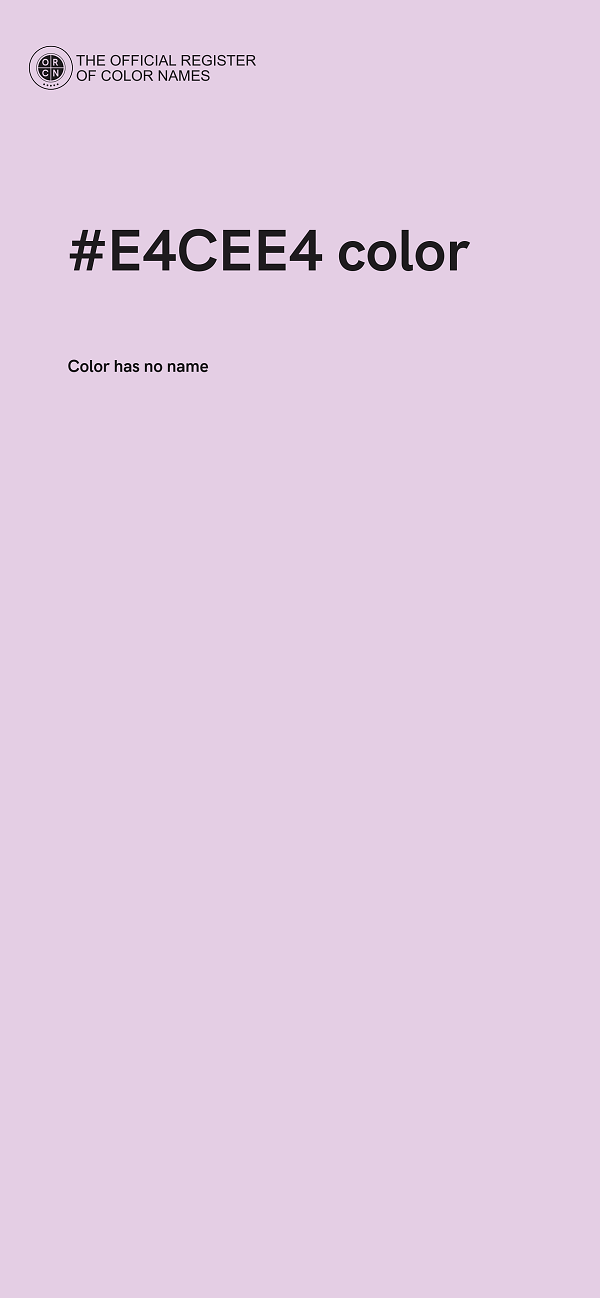 #E4CEE4 color image