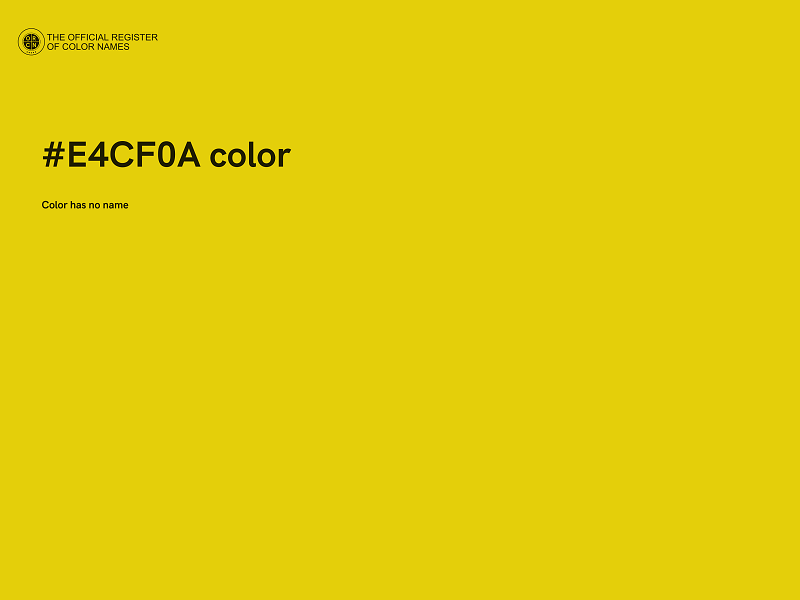 #E4CF0A color image