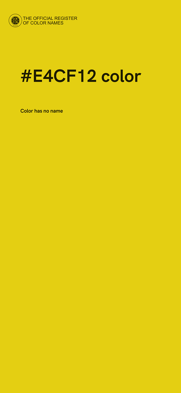 #E4CF12 color image