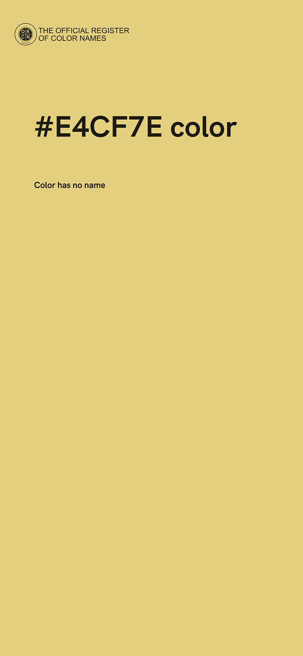 #E4CF7E color image