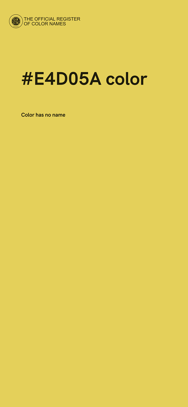 #E4D05A color image
