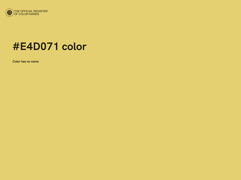#E4D071 color image