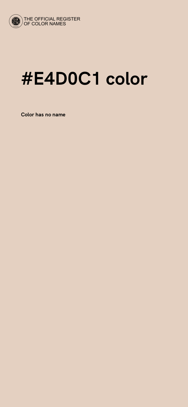 #E4D0C1 color image