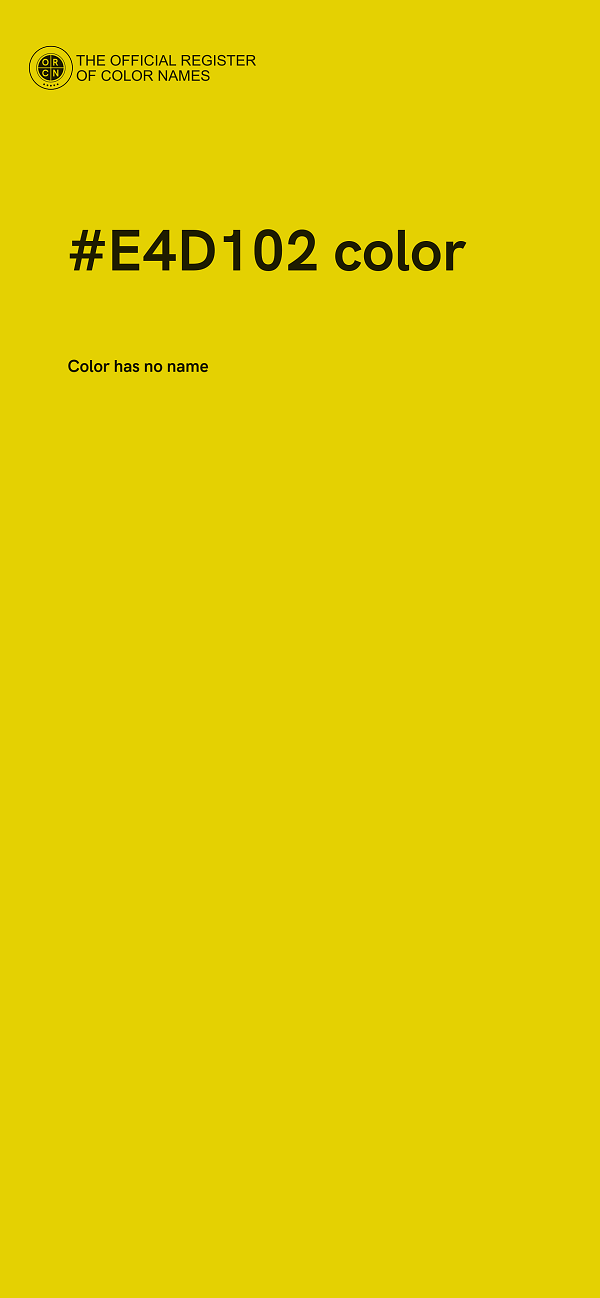 #E4D102 color image