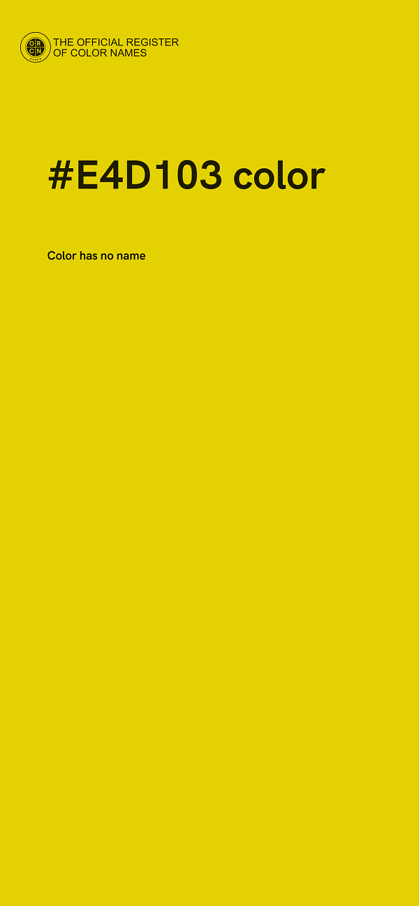 #E4D103 color image