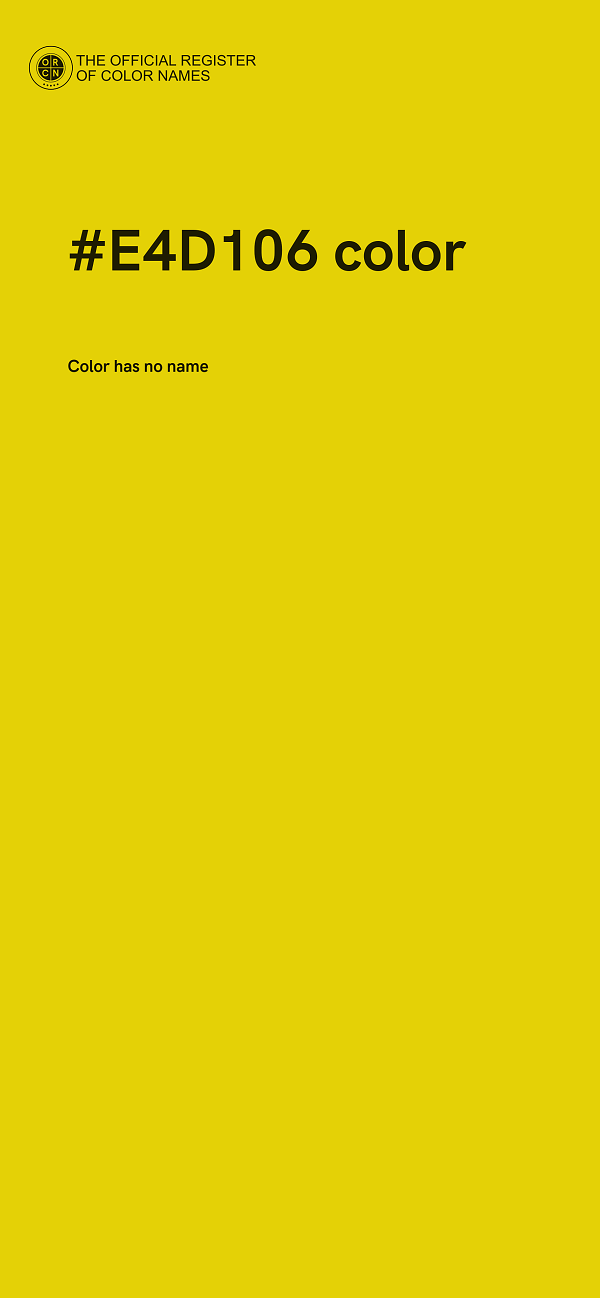 #E4D106 color image
