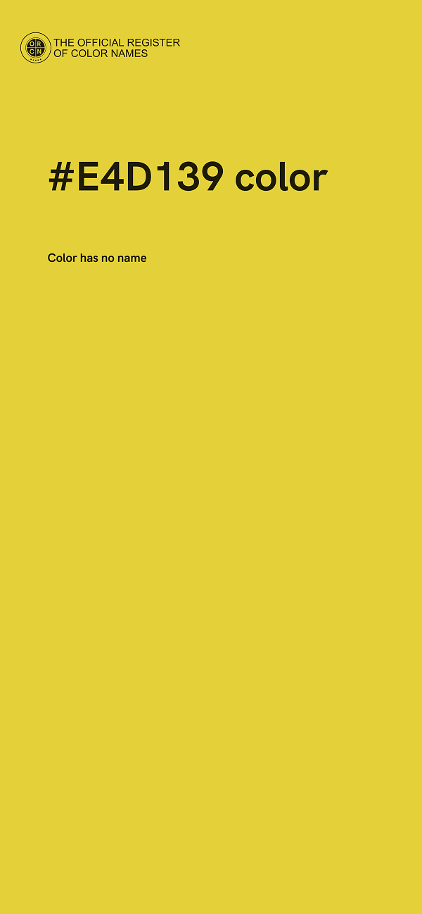 #E4D139 color image