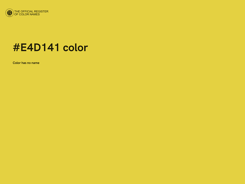#E4D141 color image