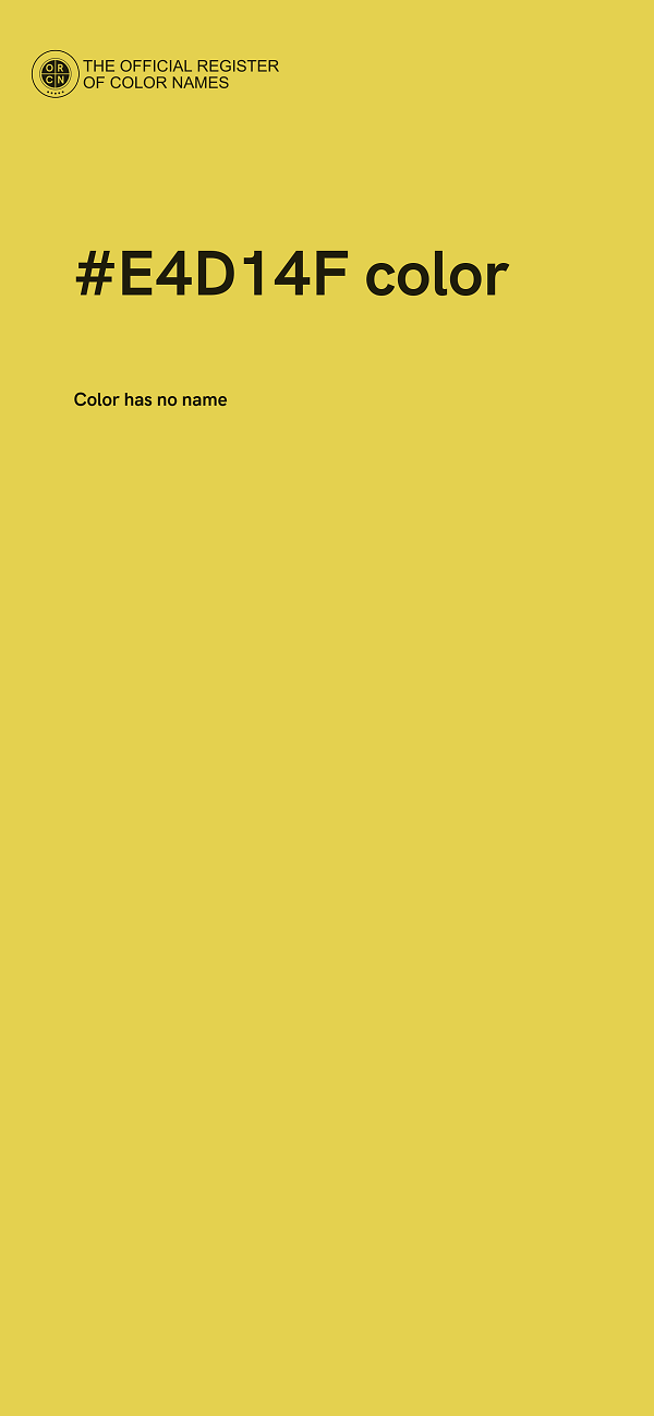 #E4D14F color image