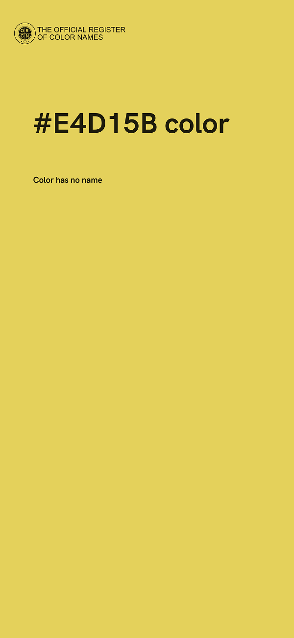 #E4D15B color image