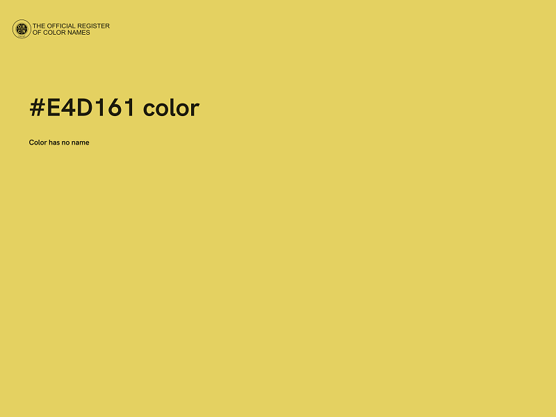 #E4D161 color image