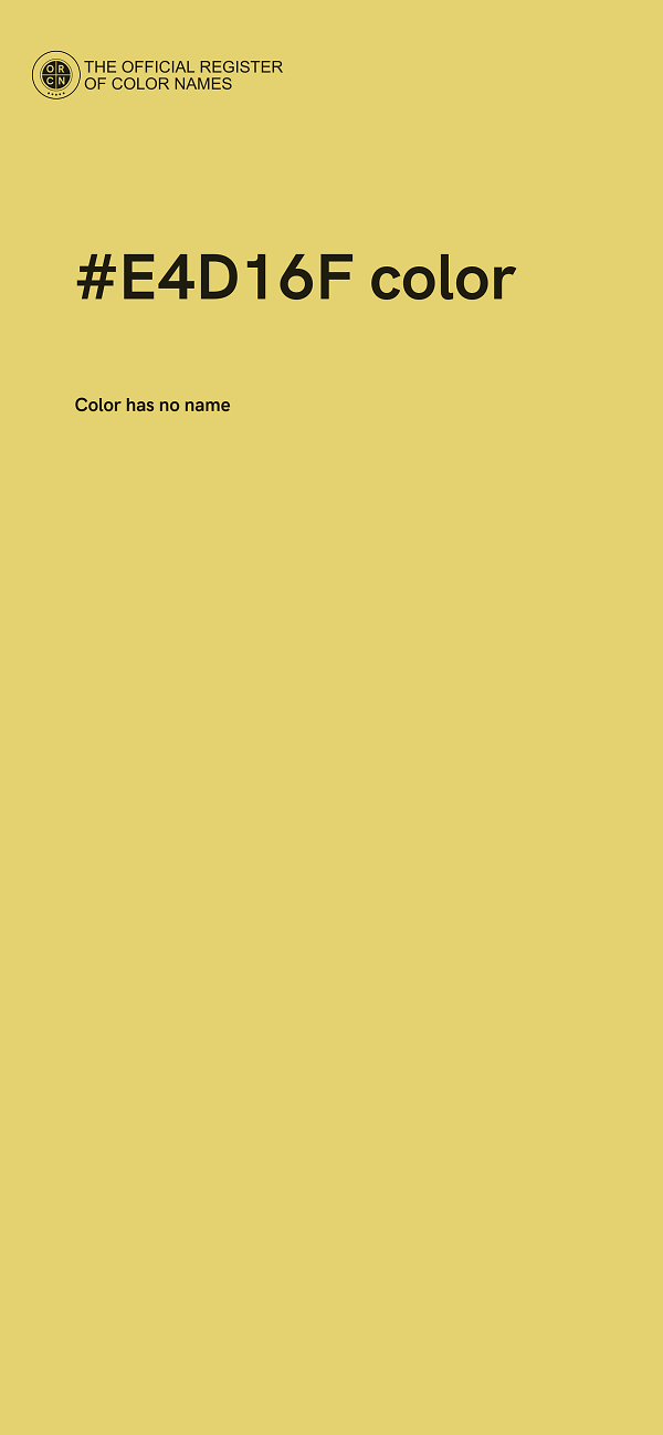 #E4D16F color image
