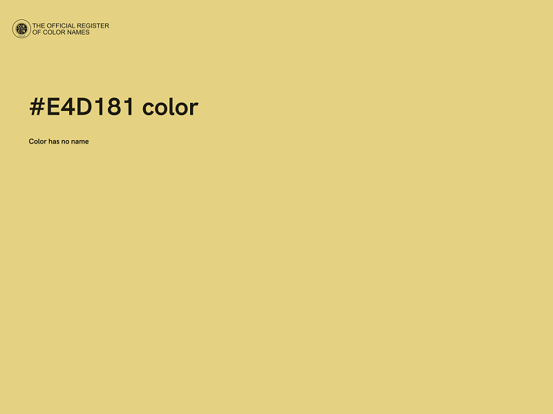 #E4D181 color image
