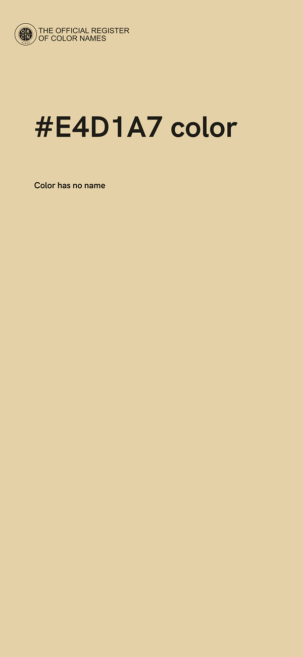 #E4D1A7 color image