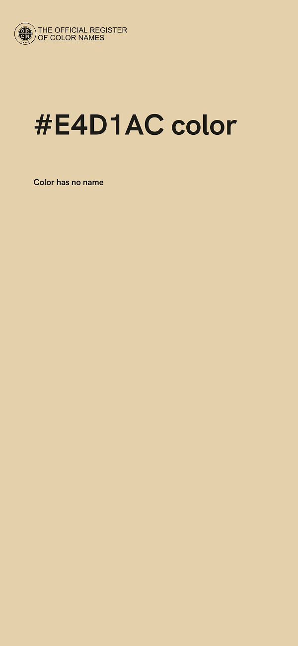 #E4D1AC color image