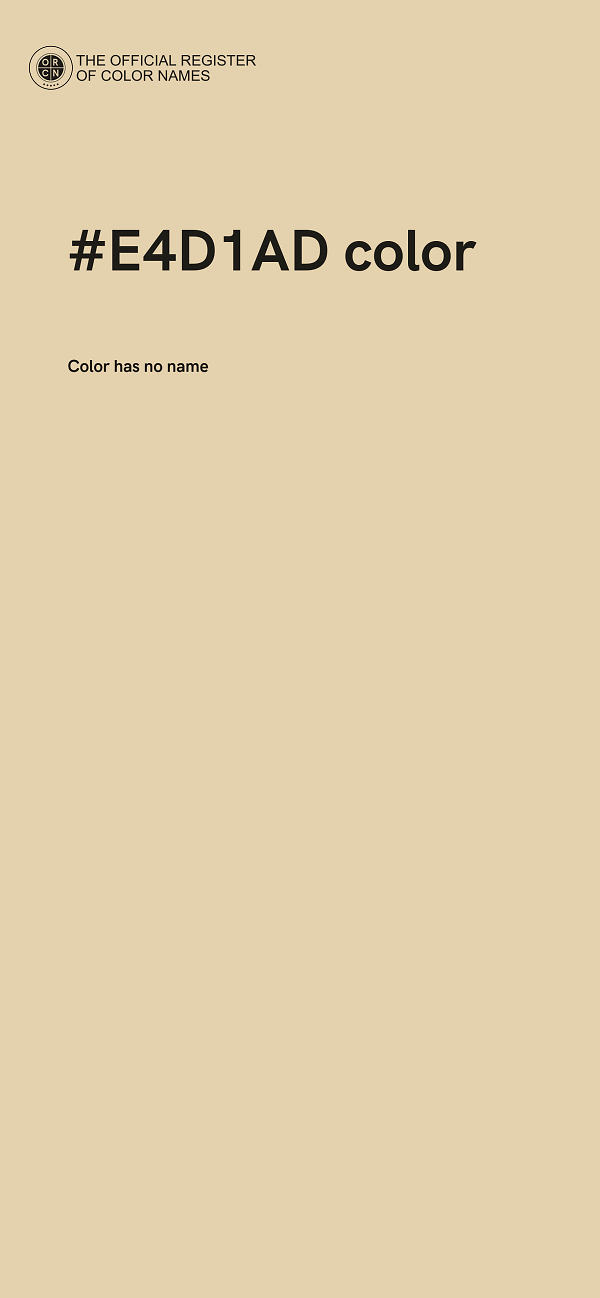 #E4D1AD color image