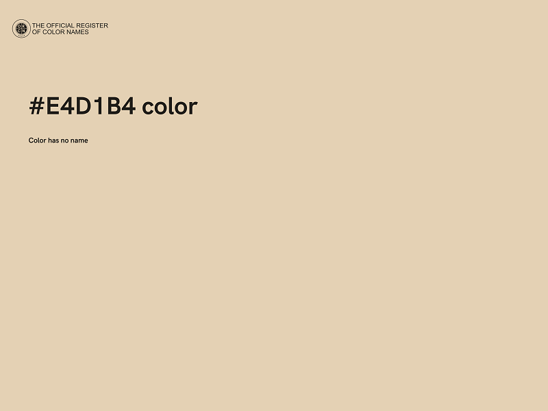 #E4D1B4 color image