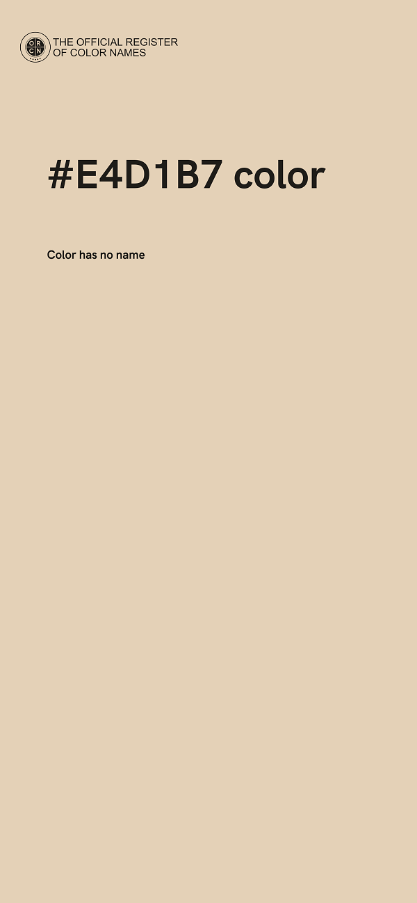 #E4D1B7 color image