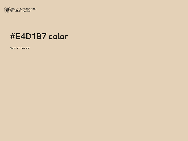 #E4D1B7 color image