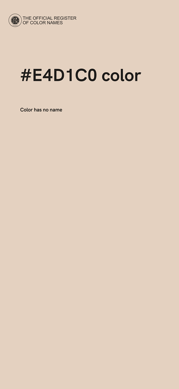 #E4D1C0 color image