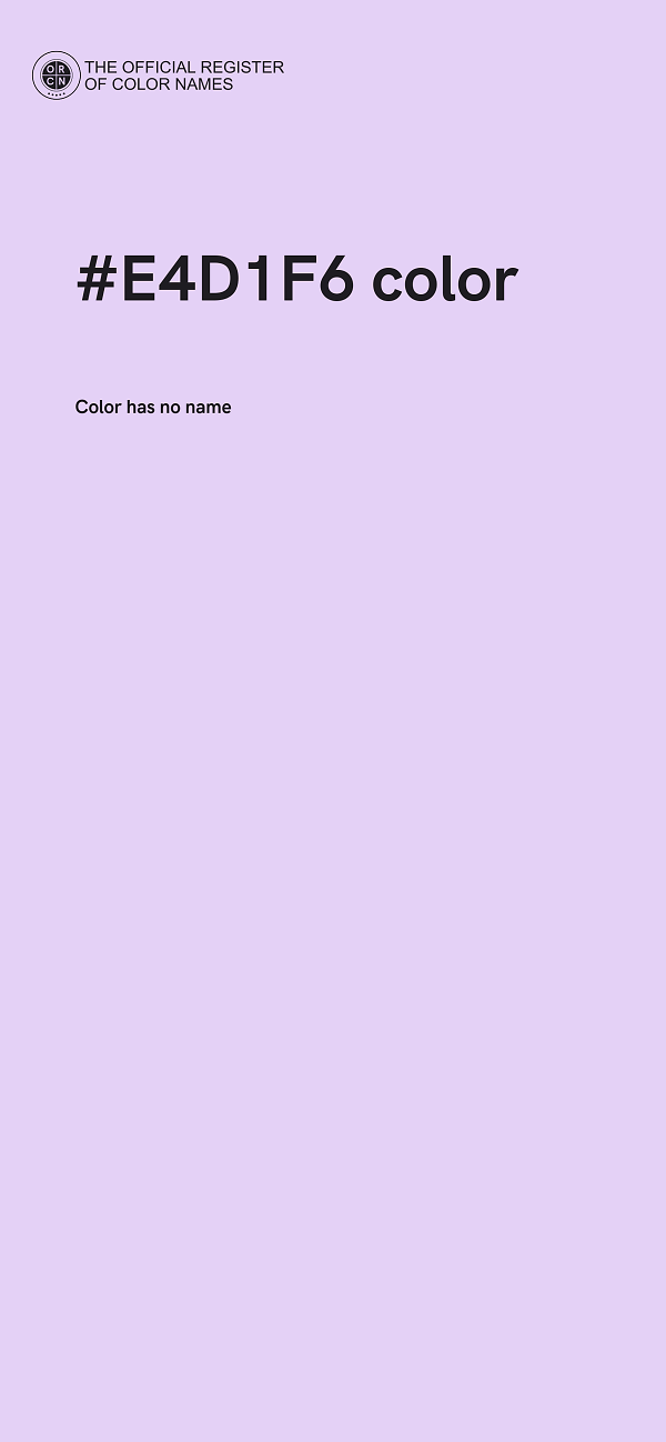 #E4D1F6 color image
