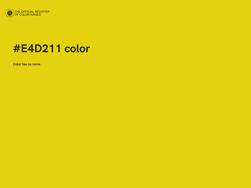 #E4D211 color image