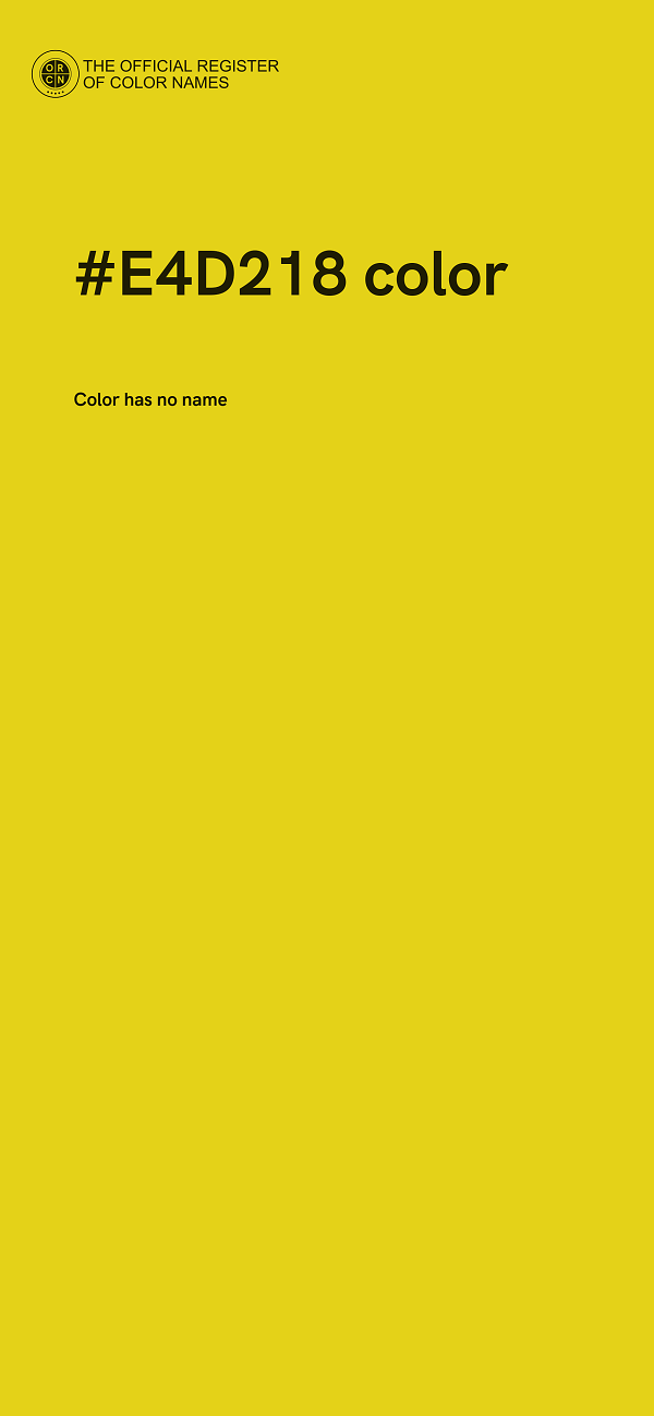 #E4D218 color image