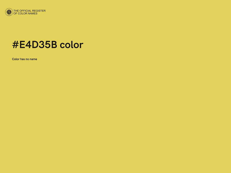 #E4D35B color image