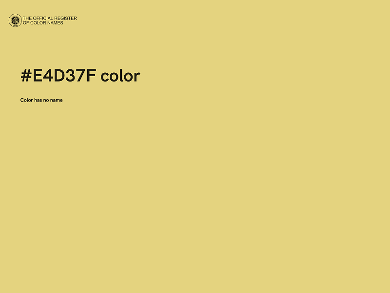 #E4D37F color image