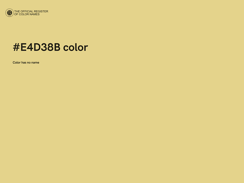 #E4D38B color image